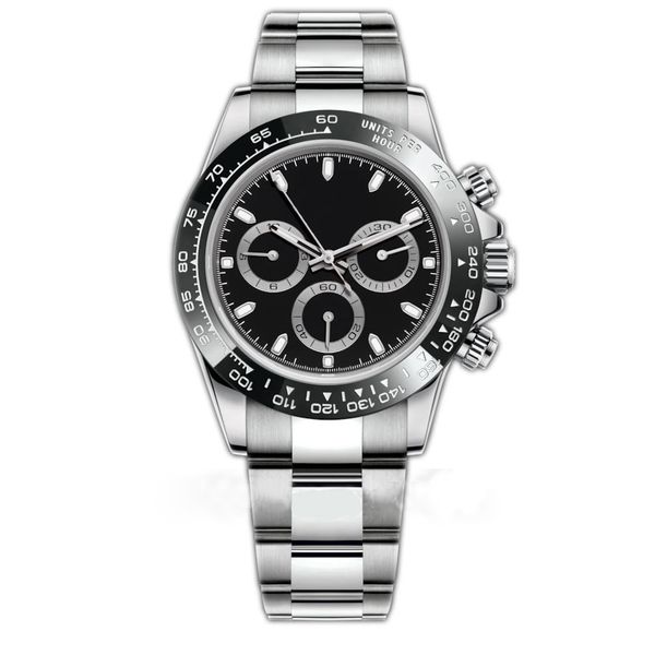 

watch for mens 41mm black dial self-winding mechanical watches stainless steel strap fashion business wristwatch orologi di lusso, Slivery;brown