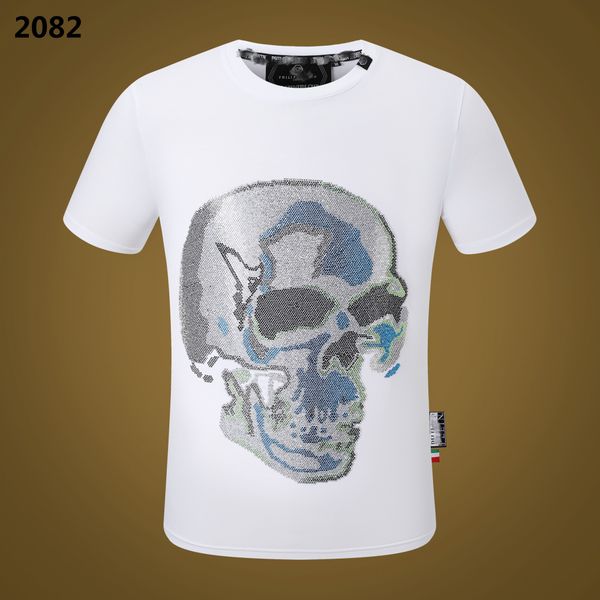 

philip pp summer new slim-fit style with animated prints cotton dome comfortable street clothing, White;black