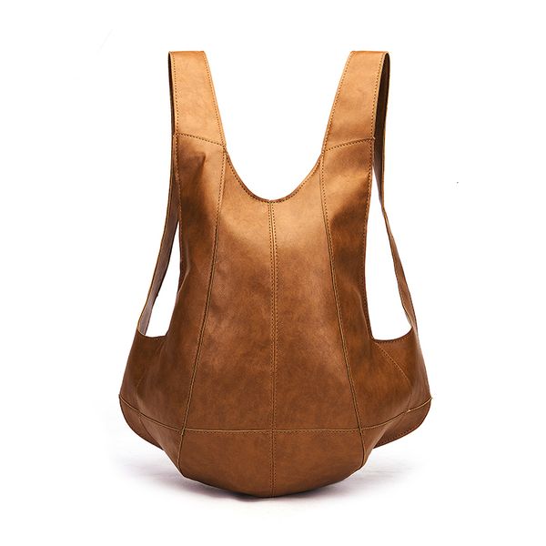 

school bags fashion oil wax leather men's backpack antitheft student 230417