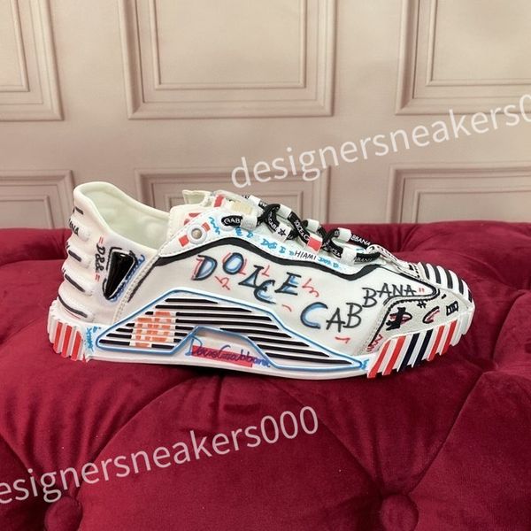 

2023 luxury designer casual shoes mens vintage striped sneakers women fashion shoe lace-up platform cotton sneaker, Red;white