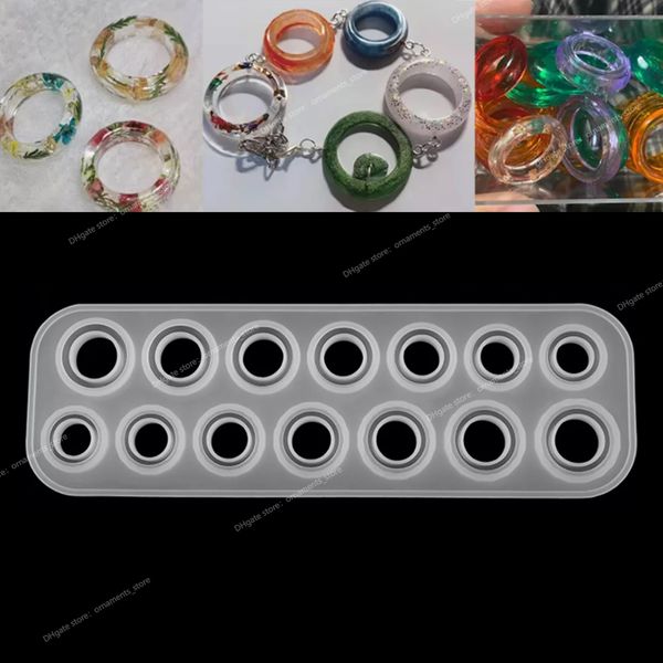 

1pc rings resin epoxy molds jewelry silicone mold collection handmade for diy crystal silicone jewelry ring mold accessories jewelry accesso