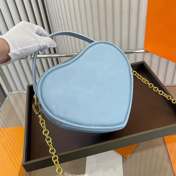 

Fashion Heart Bag Top Designer Shoulder Bags Luxury Handbags Party Crossbody Women PU Leather Travel Handbag High-Quality Cross Body, Brown with logo
