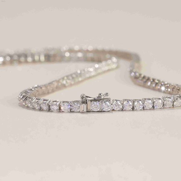 

new arrival fashion 925 sterling silver moissanite tennis chain necklace for sale