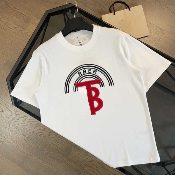 

bby short sleeve t shirt men women sweatshirt burb designer tshirt tb pullover tee mens cotton shirts oversize round neck tshirts 4xl 5xl ai, White;black