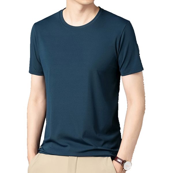 

men's tshirts summer tshirt solid stripe short sleeve round neck t shirt traceless breathable men clothing m4xl 230418, White;black