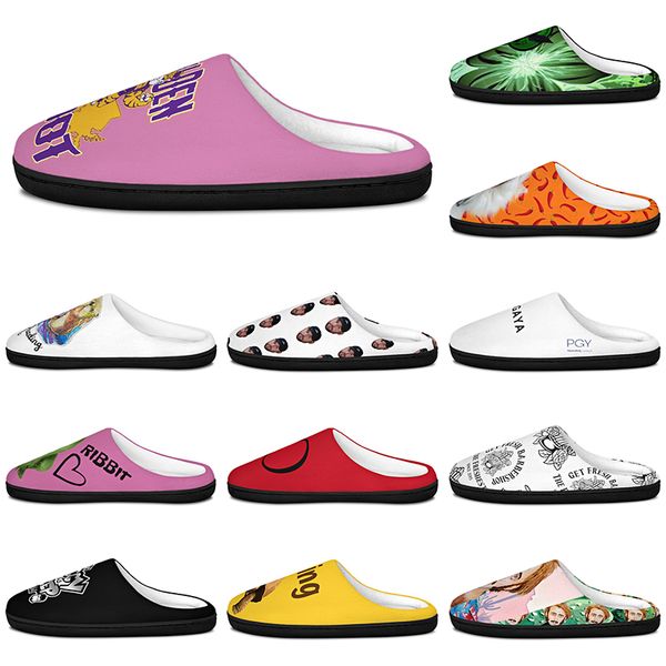 

diy Slippers Custom Slippers Customized Cotton Slippers Men Women Cotton Slippers beautiful antislip antiskid Warm Customized Patterns big Size 11435