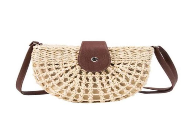

handmade rattan woven straw bag summer beach bag for women 2021 bohemia messenger crossbody bags for girls daily purse2093487