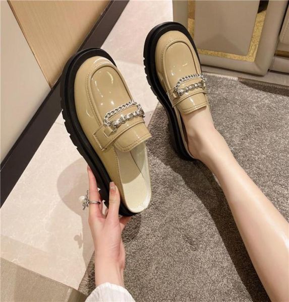 

large size slippers 3543 female thick soles fashion beautiful outdoor versatile lovely leisure leather sandals factory direct sal1346754, Black