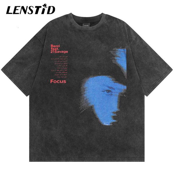 

mens tshirts summer men washed vintage tshirts hip hop graphic letter print punk gothic t shirts streetwear harajuku fashion cotton tees 23, White;black