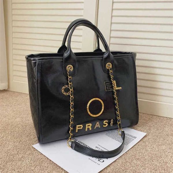 

60% off women's luxury handbags classics beach metal pearl letter badge tote bag small leather large female chain wallet backpack l371