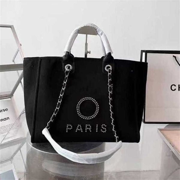 

50% off luxury women's classic canvas beach bag large capacity small chain packs big shopping handbags bayd