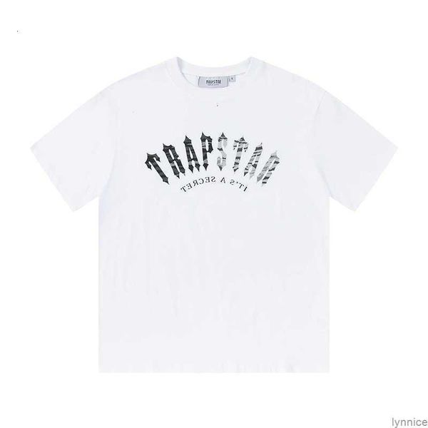 

trapstar t shirts short sleeve crew neck streetwear camouflage arch font high-definition printed sleeved t-shirt men's trend hip hop sh, White;black