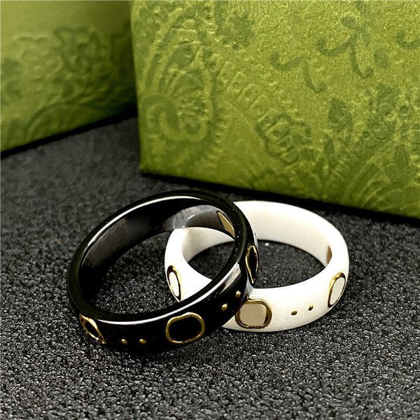 

ceramic ring doubleblack and white zirconia ceramic ring with gold sheet, Silver