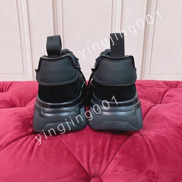 

r men causal shoes fashion woman leather lace up platform sole sneakers white black mens womens luxury