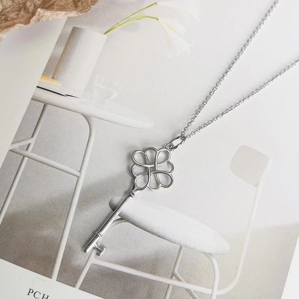 

18k plated gold pendant necklace layered initial necklaces for women key link designer custom jewelry men couple necklace christmas party we, Silver