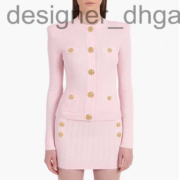 

two piece dress designerwomens designer two piece sets knitted dress spring released clothes outerwears crew neck luxury brand clothing 184t, White