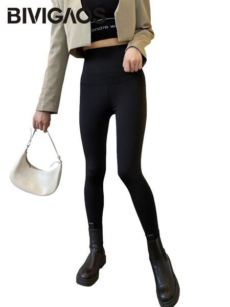 

leggings bivigaos fall winter elastic fleece shark leggings women thick high waist butt lift black slim leggings seamless casual leggings