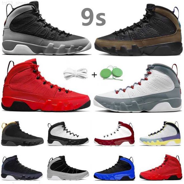 

2023 jumpman 9 9s men basketball shoes sneaker light olive fire red particle grey chile gym red black white unc racer university gold blue
