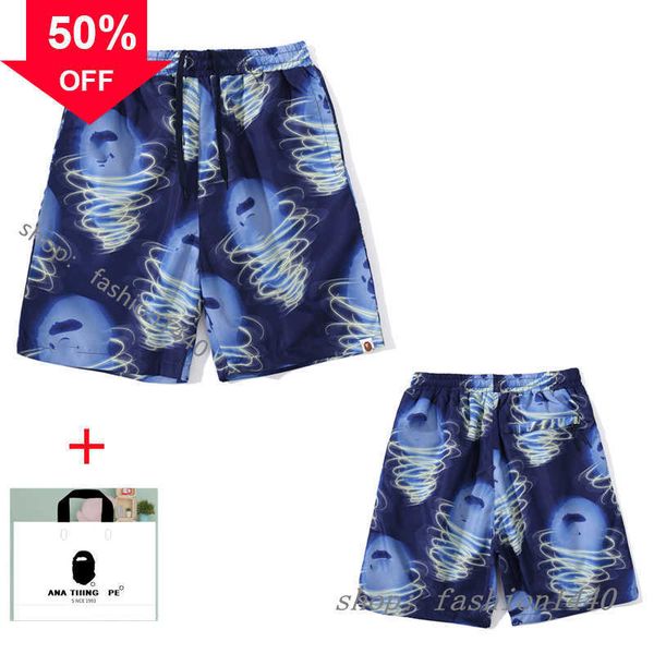 

shorts mens shorts designer women mesh luminous shark print anti pilling reflective resort pool red blue color-block gym swimming inaka a9 s, White;black