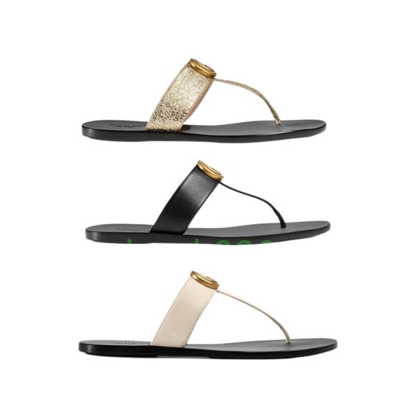 

designer guccie for woman slippers man slider beach sandals flip flops fashion flat bottomed summer leather rubber black slipper popular sne