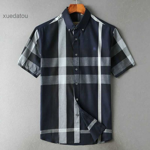 

famous luxury designer mens casual shirts fashion business social cocktail shirts burrerys mens brand spring summer checker shirts available, White;black