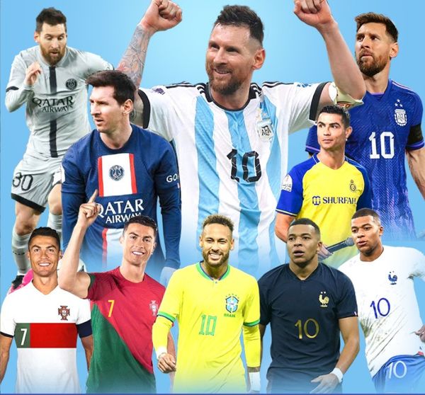

22-23 new season world cup club football jersey set men's and women's paris messi cristiano ronaldo football jersey personalized c, White