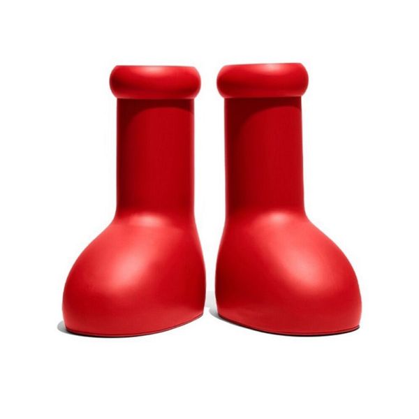 

2023 mschf men women rain boots designers big red boot thick bottom non-slip booties rubber platform bootie fashion astro boy size 35-44 gw4, Black