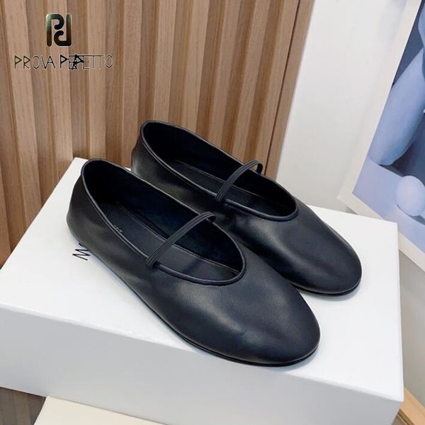 

dress shoes genuine leather women ballet flat slip on round toe sapatos comfortable ballerina casual hollow out solid color shoe 230417, Black