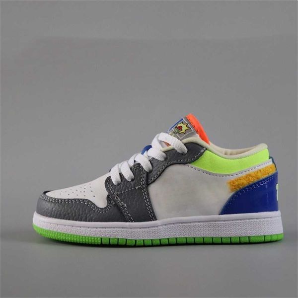 

2023 kids shoes sneakers boy girl sports black white chunky low display:cows red green grass trainers boys and girls athletic outdoor walkin, Black;red
