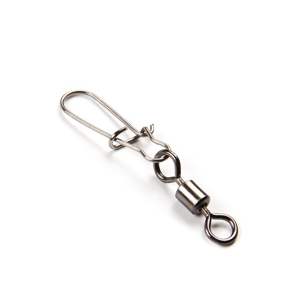 

50pcs pike fishing accessories connector pin bearing rolling swivel stainless steel snap fishhook lure fishingfishing tools