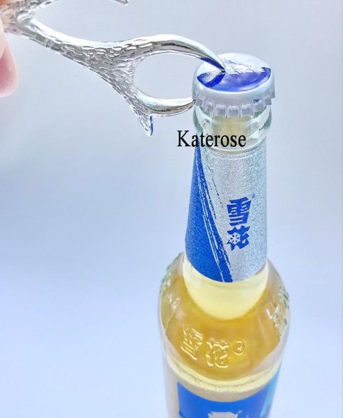 

200pcs bag parts silver antler bottle opener favors for wedding bridal shower guests return gifts2611118, Black
