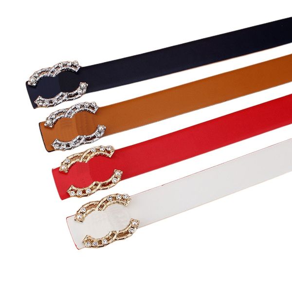 

luxury designer belt womens fashion belts smooth letter buckle double-sided color leather women jeans dress belt classic style width 3.3cm, Black;brown