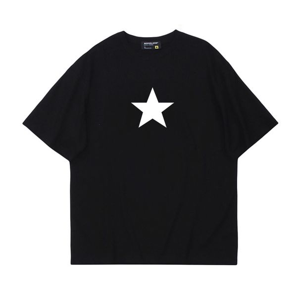 

mens tshirts y2k summer oversized tshirt pure cotton highquality 2000 star print street casual short sleeve fashion 230417, White;black