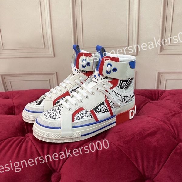 

new luxury designer casual shoes mens vintage striped sneakers women fashion shoe lace-up platform cotton sneaker, Red;white