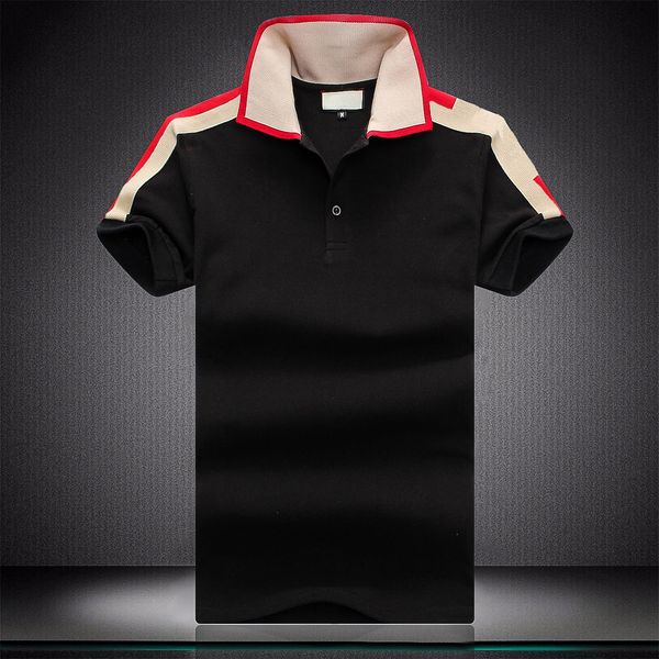 

2023 fashion polos t-shirt men casual t shirt embroidered cotton polo shirtl high street collar polosss shirts, White;black