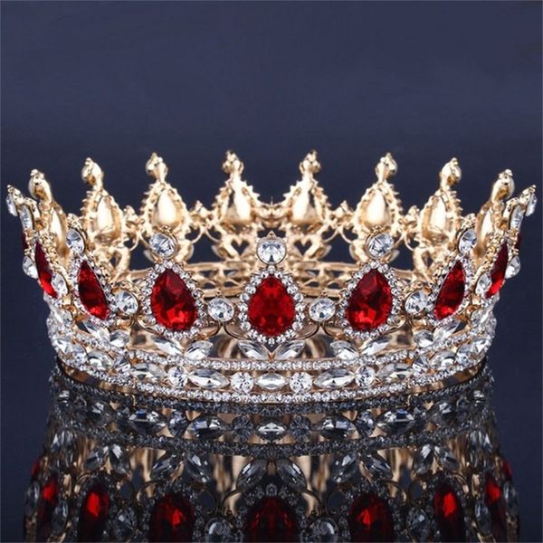 

classic selling red round lady crown headwear, birthday crystal rhinestone hair accessories, princess crown wedding dress accessories, Silver