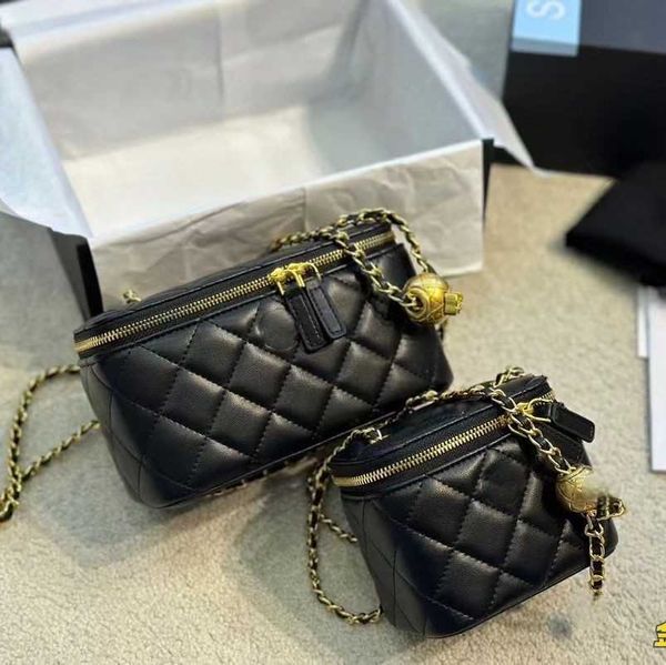 

designer bag luxury handbag fashionbags crossbody classic quilted sheepskin mini golden ball woman shoulder sling vintage box bag, Red;black
