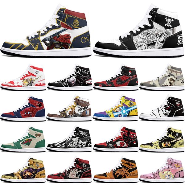 

DIY classics customized shoes sports basketball shoes 1s men women antiskid anime Versatile figure sneakers 36-48 372785