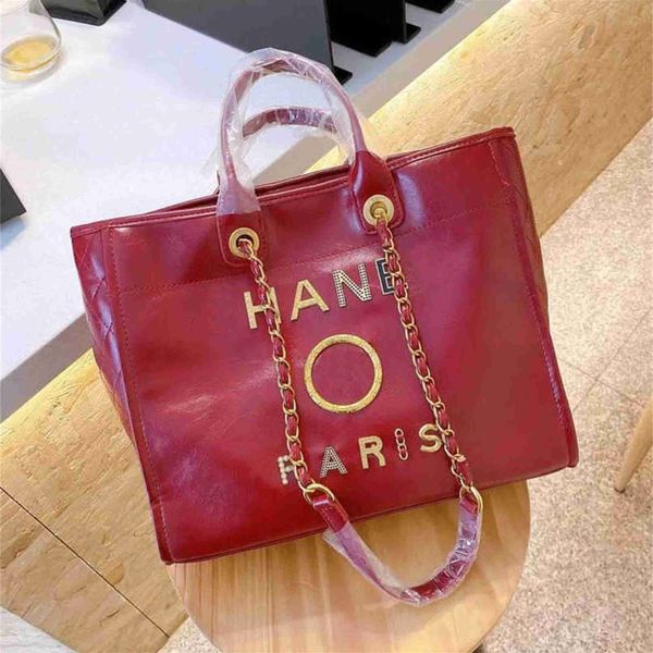 

70% off luxury fashion handbags women's beach metal pearl letter badge tote bag small leather large chain wallet backpack rrzv