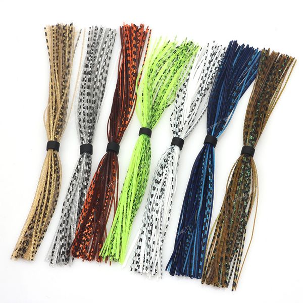

7 bundles mix color baitfish silicone skirts layers spinnerbait buzzbait rubber jig lures squid skirts fly tying material fishingfishing lur
