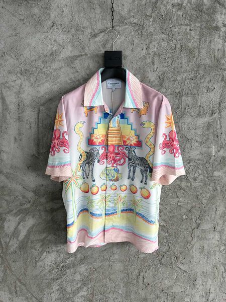 

2023 model mens designer beautiful color shirts ~ us size shirts ~ mens designer button short sleeve shirts, White;black