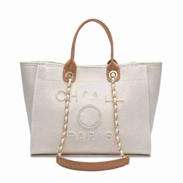 

70% off fashion luxury women's classic canvas beach bag large capacity small chain packs big handbags 8sc7
