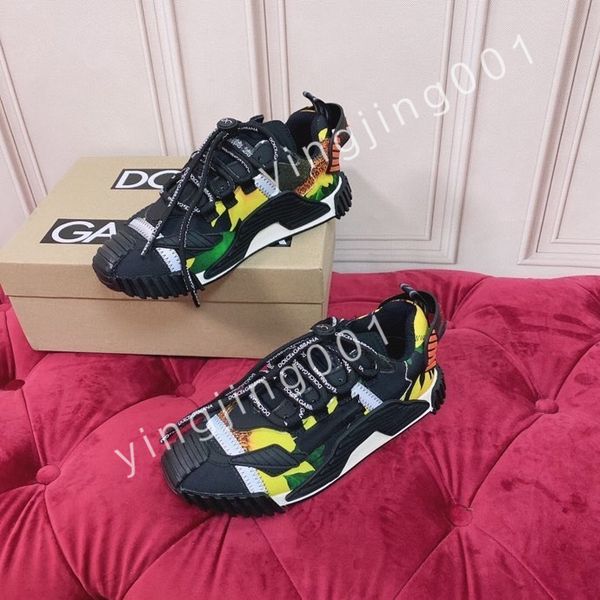 

2023 luxurys designer calfskin casual shoes reflective sneakers vintage trainers fashion shoes platform lace-up sneaker, Black