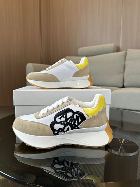 

new fashion casual shoes designer lace-up women sneaker travel leather fashion lady flat running trainers letters woman shoe platform 0414, Black