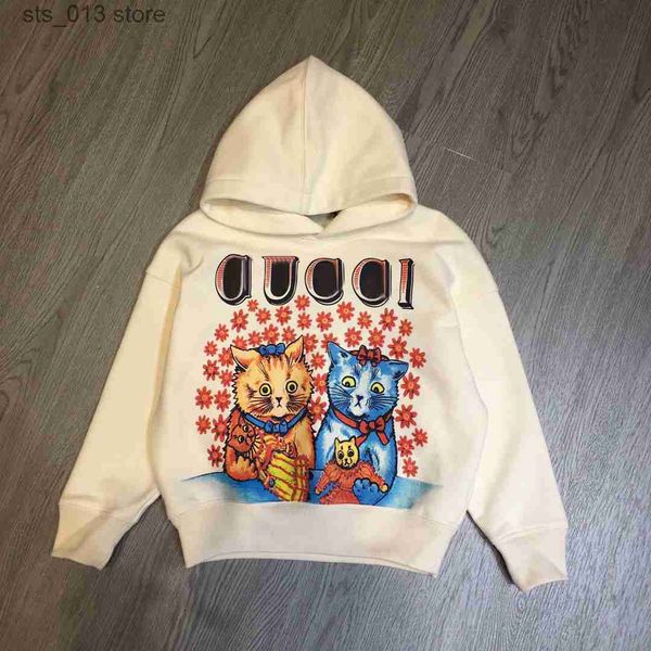 

hoodies sweatshirts kids boys girls loose fashion letter wave printed streetwear hiphop pullover children casual baby clothing t230418, Black