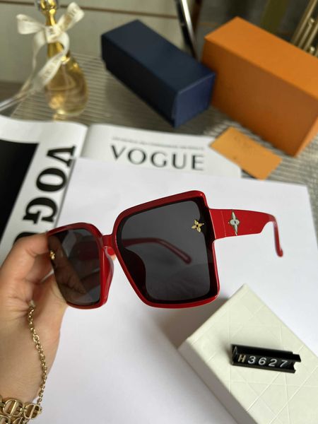 

Fashion designer LOU VUT luxury Cool sunglasses 2023 New Women's Framed Sunglasses Polarized Net Red Large Frame Overseas