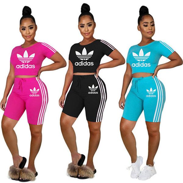 

2023 brand women letter tracksuits summer casual two piece sets short sleeve t-shirt shorts fashion sports suit crew neck outfits pullover j, Gray