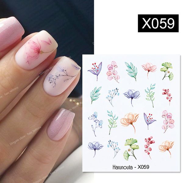 

spring simple green theme water decal sticker flower leaf tree summer diy slider for manicuring nail art watermarks nail artstickers decals, Black
