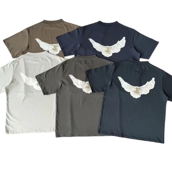 

dove designer t shirt 3 brand joint tee shirts casual short sleeve mens womens fashion wear high streetwear ins est wholesale 10% off for 2, White;black