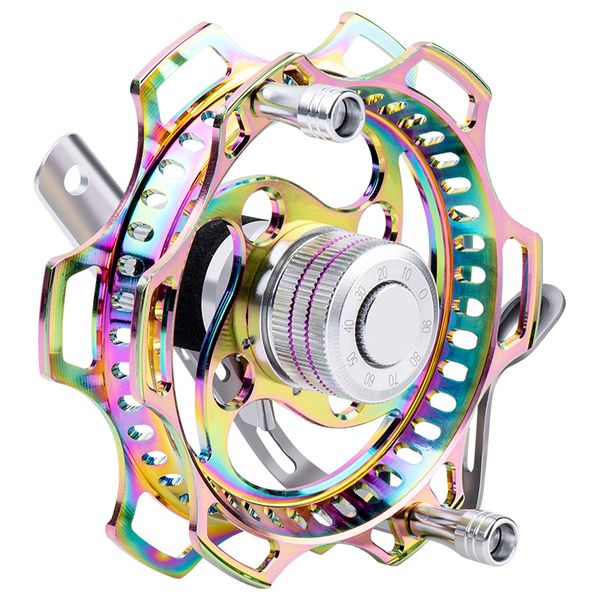 

woen cnc all-metal 103mm fly fishing reels ceramic outlet hole ice fishing wheel
